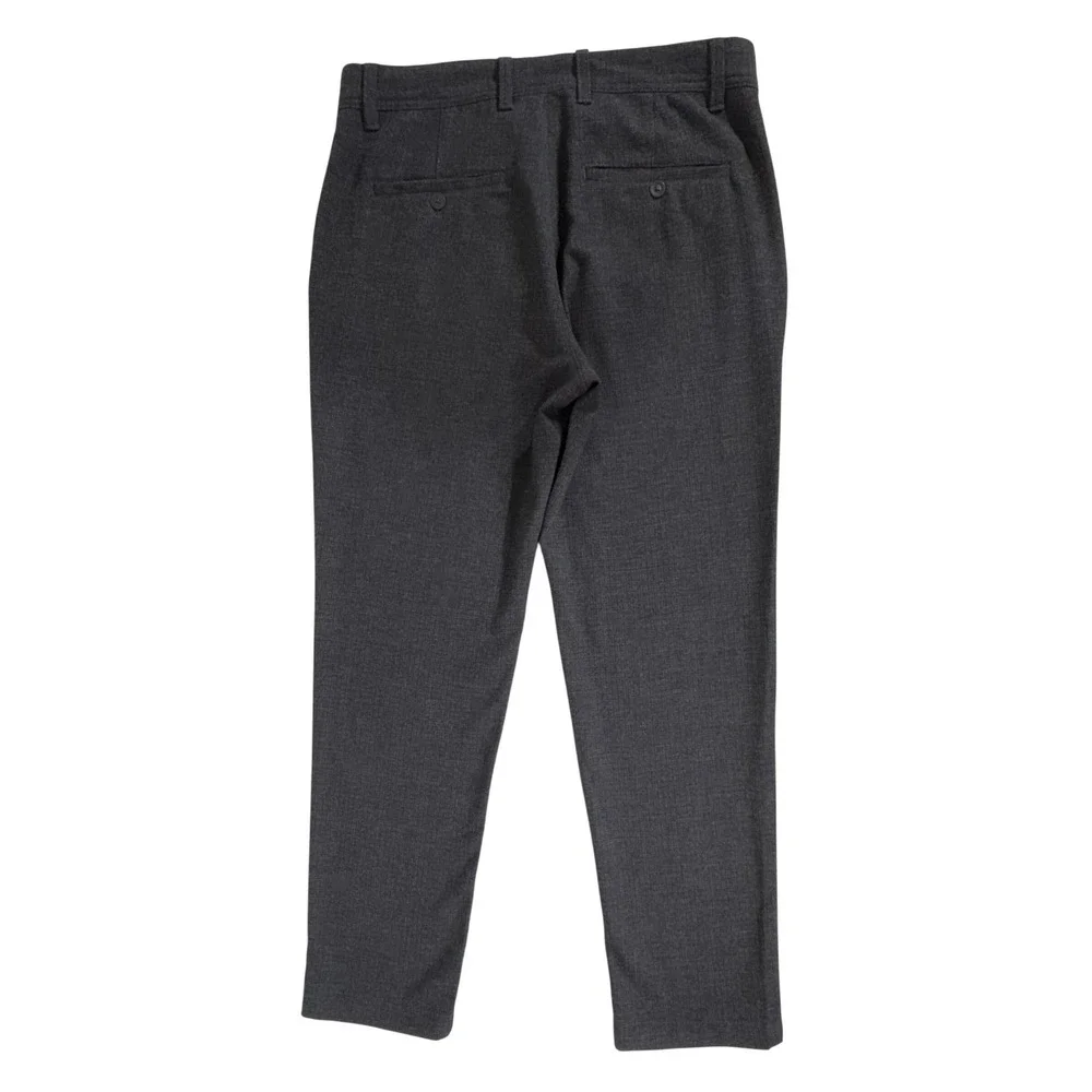 Zara Textured Dress Slacks Pants‎ Size 31 (32x28.5) Charcoal Gray Slim Tapered